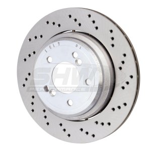BMW Z4 Brake Rotor (1) - Right Rear - SHW Performance - Cross-Drilled Lightweight - `06-`08